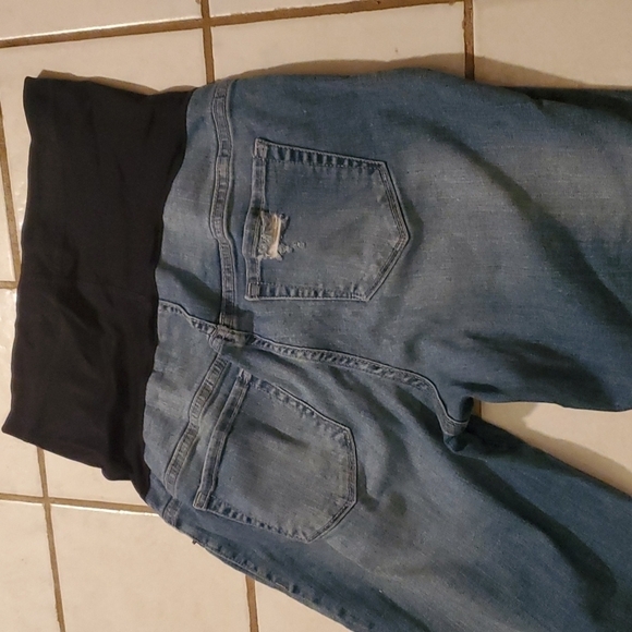 Liz Lange Maternity Jeans Womens Size S Jeggings Distressed Denim - Picture 5 of 12